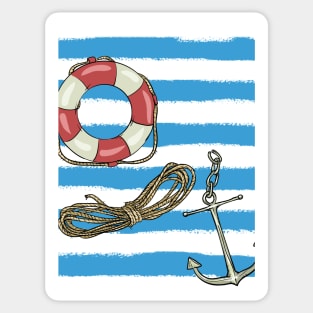 Navy pattern - anchor Sticker